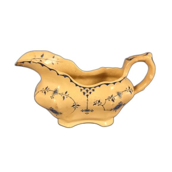Porcelain Creamer Dish Gravy Boat Antique Allertons England Stockholm Pattern - Picture 1 of 11